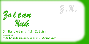 zoltan muk business card